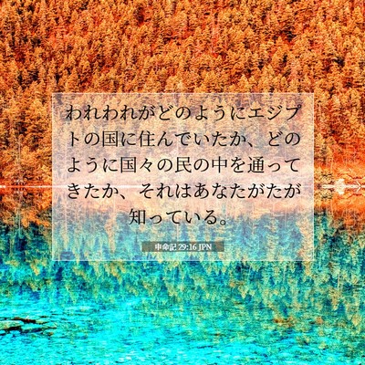 Picture 07 - 申命記 29:16 JPN - われわれがどのようにエジプトの国 - Bible Verse Picture