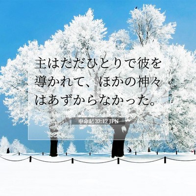 Picture 07 - 申命記 32:12 JPN - 主はただひとりで彼を導かれて、ほ - Bible Verse Picture