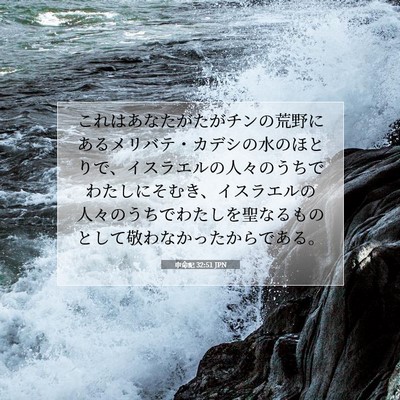 Picture 07 - 申命記 32:51 JPN - これはあなたがたがチンの荒野にあ - Bible Verse Picture
