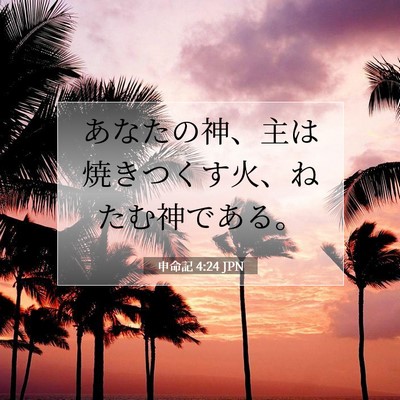 Picture 07 - 申命記 4:24 JPN - あなたの神、主は焼きつくす火、ね - Bible Verse Picture