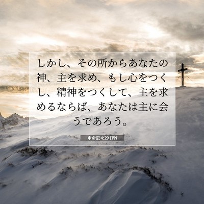 Picture 07 - 申命記 4:29 JPN - しかし、その所からあなたの神、主 - Bible Verse Picture