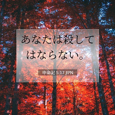 Picture 07 - 申命記 5:17 JPN - あなたは殺してはならない。 - Bible Verse Picture