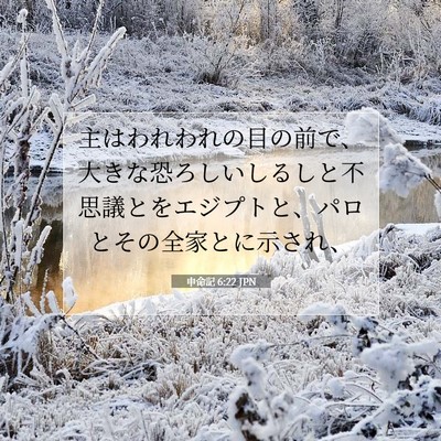 Picture 07 - 申命記 6:22 JPN - 主はわれわれの目の前で、大きな恐 - Bible Verse Picture