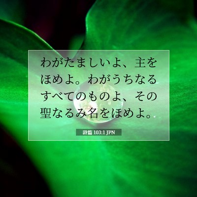 Picture 07 - 詩篇 103:1 JPN - わがたましいよ、主をほめよ。わが - Bible Verse Picture