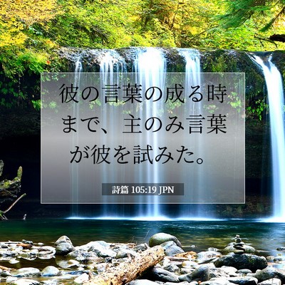 Picture 07 - 詩篇 105:19 JPN - 彼の言葉の成る時まで、主のみ言葉 - Bible Verse Picture