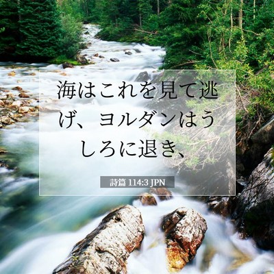 Picture 07 - 詩篇 114:3 JPN - 海はこれを見て逃げ、ヨルダンはう - Bible Verse Picture