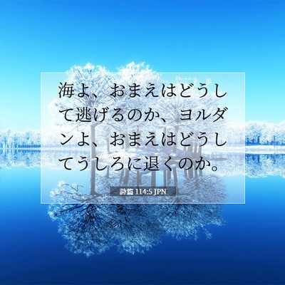 Picture 07 - 詩篇 114:5 JPN - 海よ、おまえはどうして逃げるのか - Bible Verse Picture