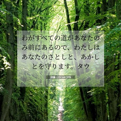 Picture 07 - 詩篇 119:168 JPN - わがすべての道があなたのみ前にあ - Bible Verse Picture