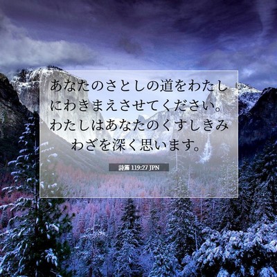 Picture 07 - 詩篇 119:27 JPN - あなたのさとしの道をわたしにわき - Bible Verse Picture