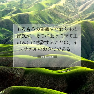 Picture 07 - 詩篇 122:4 JPN - もろもろの部族すなわち主の部族が - Bible Verse Picture