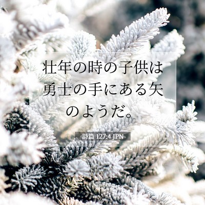 Picture 07 - 詩篇 127:4 JPN - 壮年の時の子供は勇士の手にある矢 - Bible Verse Picture
