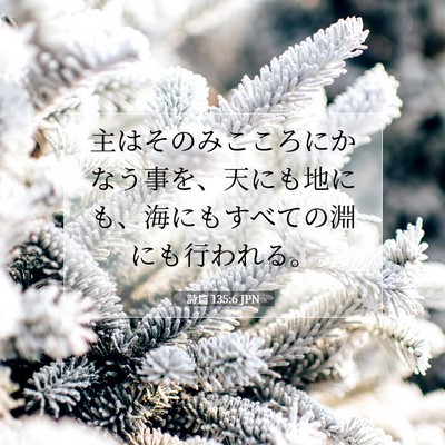 Picture 07 - 詩篇 135:6 JPN - 主はそのみこころにかなう事を、天 - Bible Verse Picture
