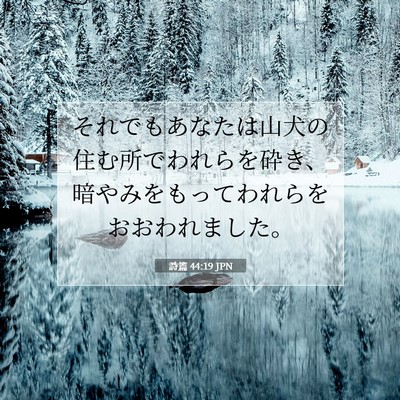 Picture 07 - 詩篇 44:19 JPN - それでもあなたは山犬の住む所でわ - Bible Verse Picture
