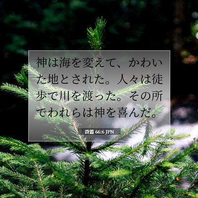 Picture 07 - 詩篇 66:6 JPN - 神は海を変えて、かわいた地とされ - Bible Verse Picture