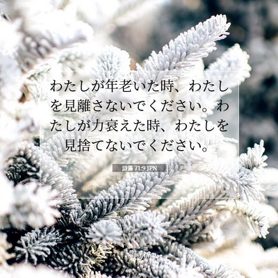 Picture 07 - 詩篇 71:9 JPN - わたしが年老いた時、わたしを見離 - Bible Verse Picture