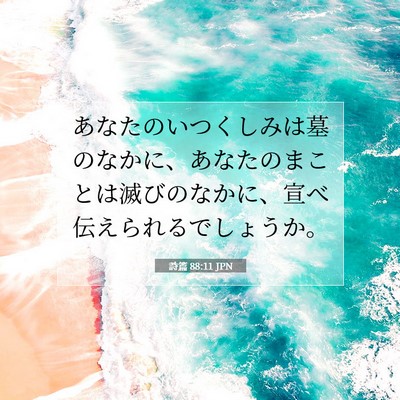 Picture 07 - 詩篇 88:11 JPN - あなたのいつくしみは墓のなかに、 - Bible Verse Picture