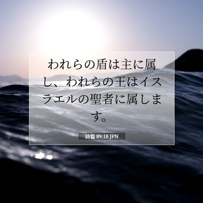 Picture 07 - 詩篇 89:18 JPN - われらの盾は主に属し、われらの王 - Bible Verse Picture
