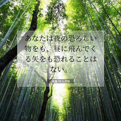 Picture 07 - 詩篇 91:5 JPN - あなたは夜の恐ろしい物をも、昼に - Bible Verse Picture