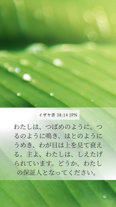 イザヤ書 38:14 JPN Bible Verse Image