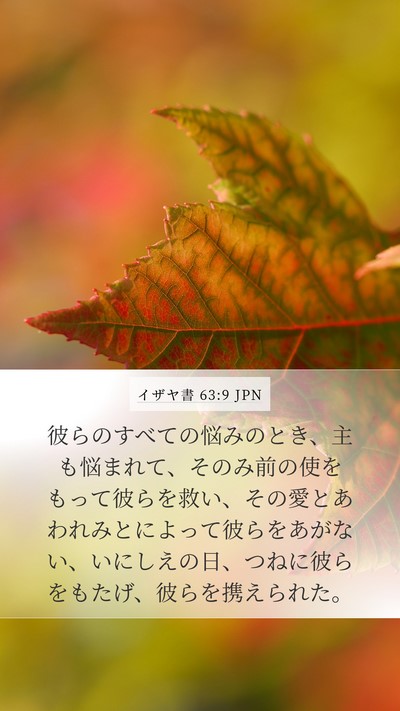 イザヤ書 63:9 JPN Bible Verse Image