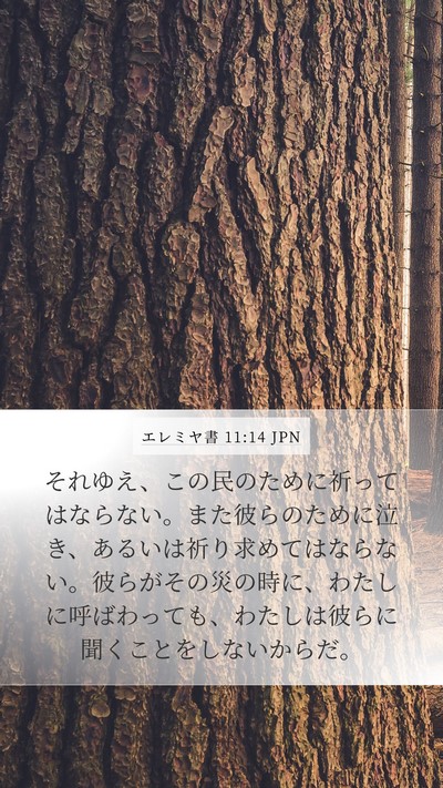 エレミヤ書 11:14 JPN Bible Verse Image