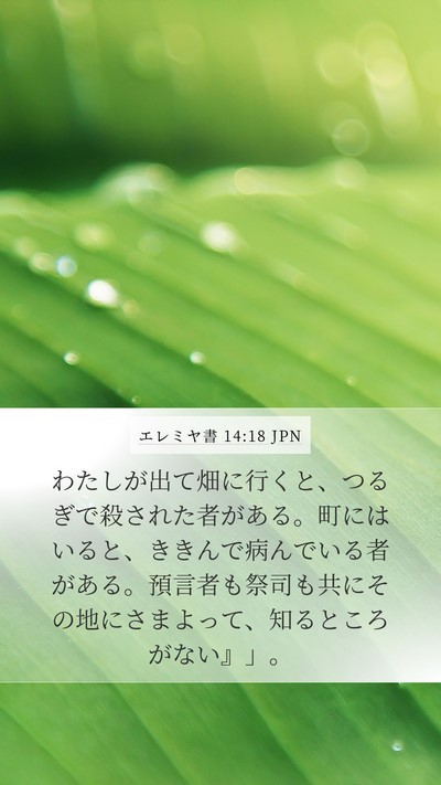 エレミヤ書 14:18 JPN Bible Verse Image