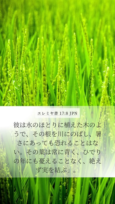 エレミヤ書 17:8 JPN Bible Verse Image