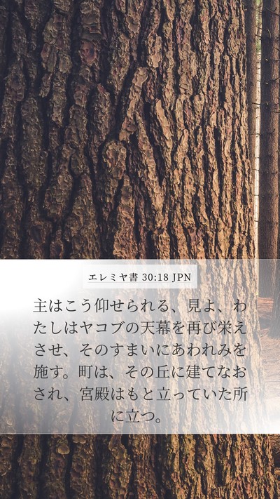 エレミヤ書 30:18 JPN Bible Verse Image