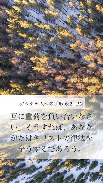 ガラテヤ人への手紙 6:2 JPN Bible Verse Image