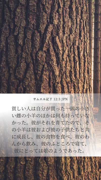 サムエル記下 12:3 JPN Bible Verse Image