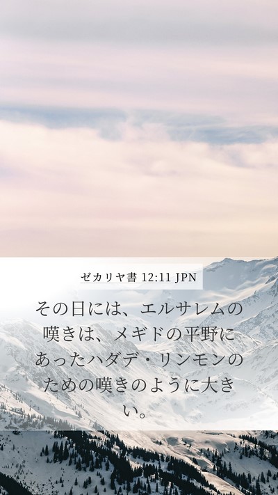 ゼカリヤ書 12:11 JPN Bible Verse Image