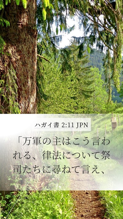 ハガイ書 2:11 JPN Mobile Phone Wallpaper - 「万軍の主はこう言われる、律法に - Mobile Bible Verse Wallpaper