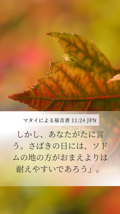 マタイによる福音書 11:24 JPN Bible Verse Image