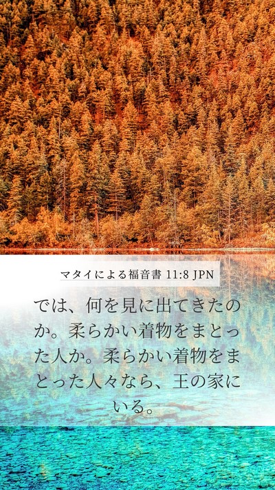 マタイによる福音書 11:8 JPN Bible Verse Image