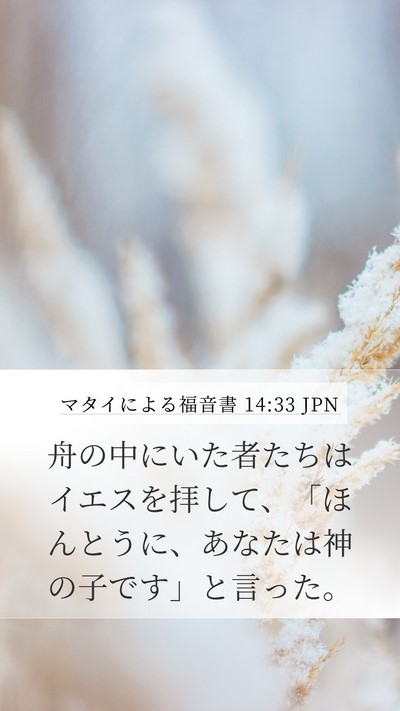 マタイによる福音書 14:33 JPN Bible Verse Image