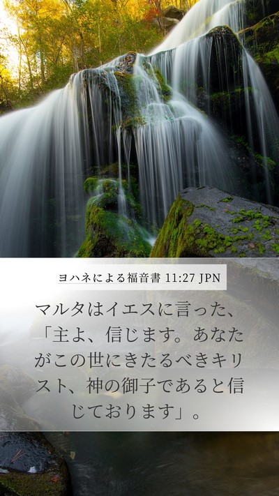ヨハネによる福音書 11:27 JPN Bible Verse Image