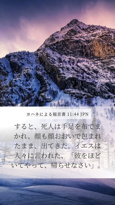 ヨハネによる福音書 11:44 JPN Bible Verse Image