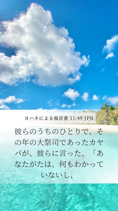 ヨハネによる福音書 11:49 JPN Bible Verse Image