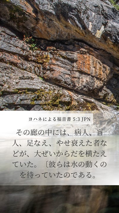 ヨハネによる福音書 5:3 JPN Bible Verse Image