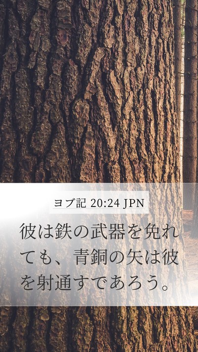 ヨブ記 20:24 JPN Bible Verse Image