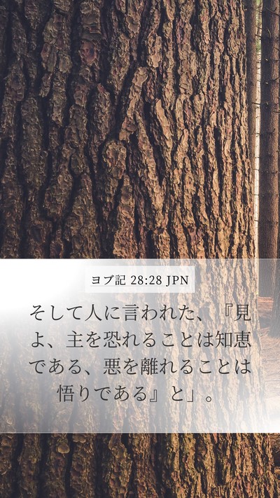 ヨブ記 28:28 JPN Bible Verse Image