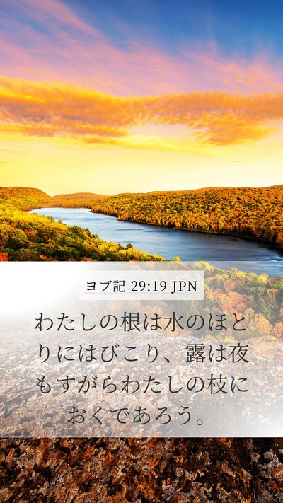 ヨブ記 29:19 JPN Bible Verse Image