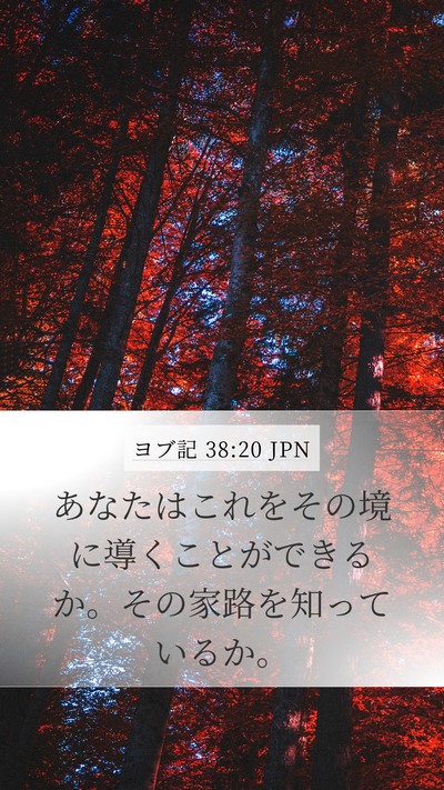 ヨブ記 38:20 JPN Mobile Phone Wallpaper - あなたはこれをその境に導くことが - Mobile Bible Verse Wallpaper