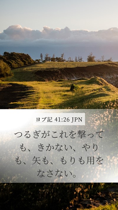 ヨブ記 41:26 JPN Bible Verse Image