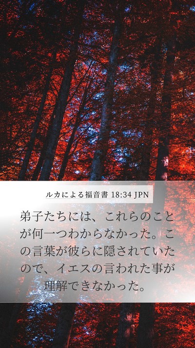 ルカによる福音書 18:34 JPN Bible Verse Image