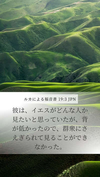 ルカによる福音書 19:3 JPN Bible Verse Image