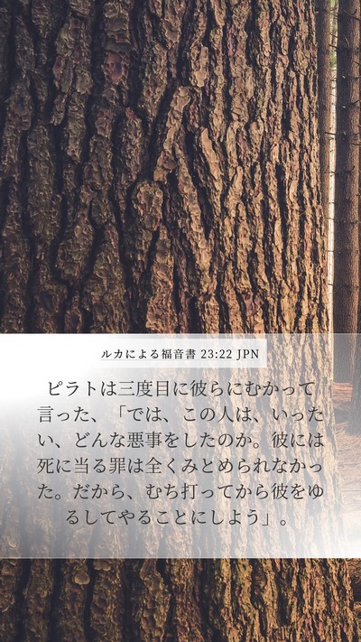 ルカによる福音書 23:22 JPN Bible Verse Image