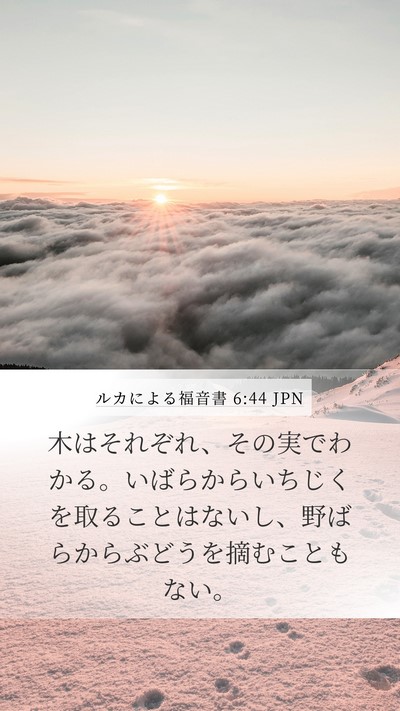 ルカによる福音書 6:44 JPN Bible Verse Image