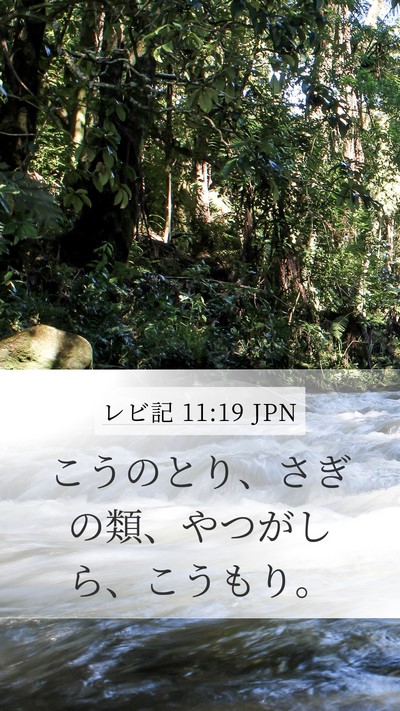レビ記 11:19 JPN Bible Verse Image