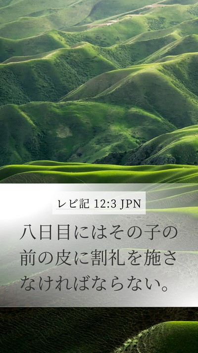 レビ記 12:3 JPN Bible Verse Image